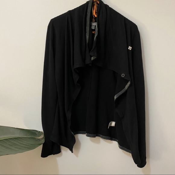 Alo Yoga Black Light Wrap Cardigan Small - Picture 2 of 7